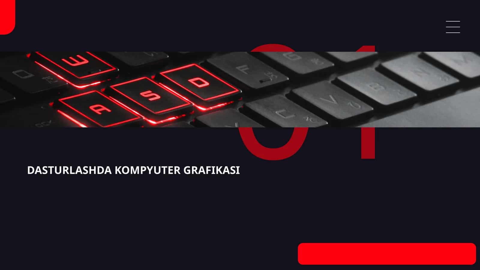 DASTURLASHDA KOMPYUTER GRAFIKASI 1