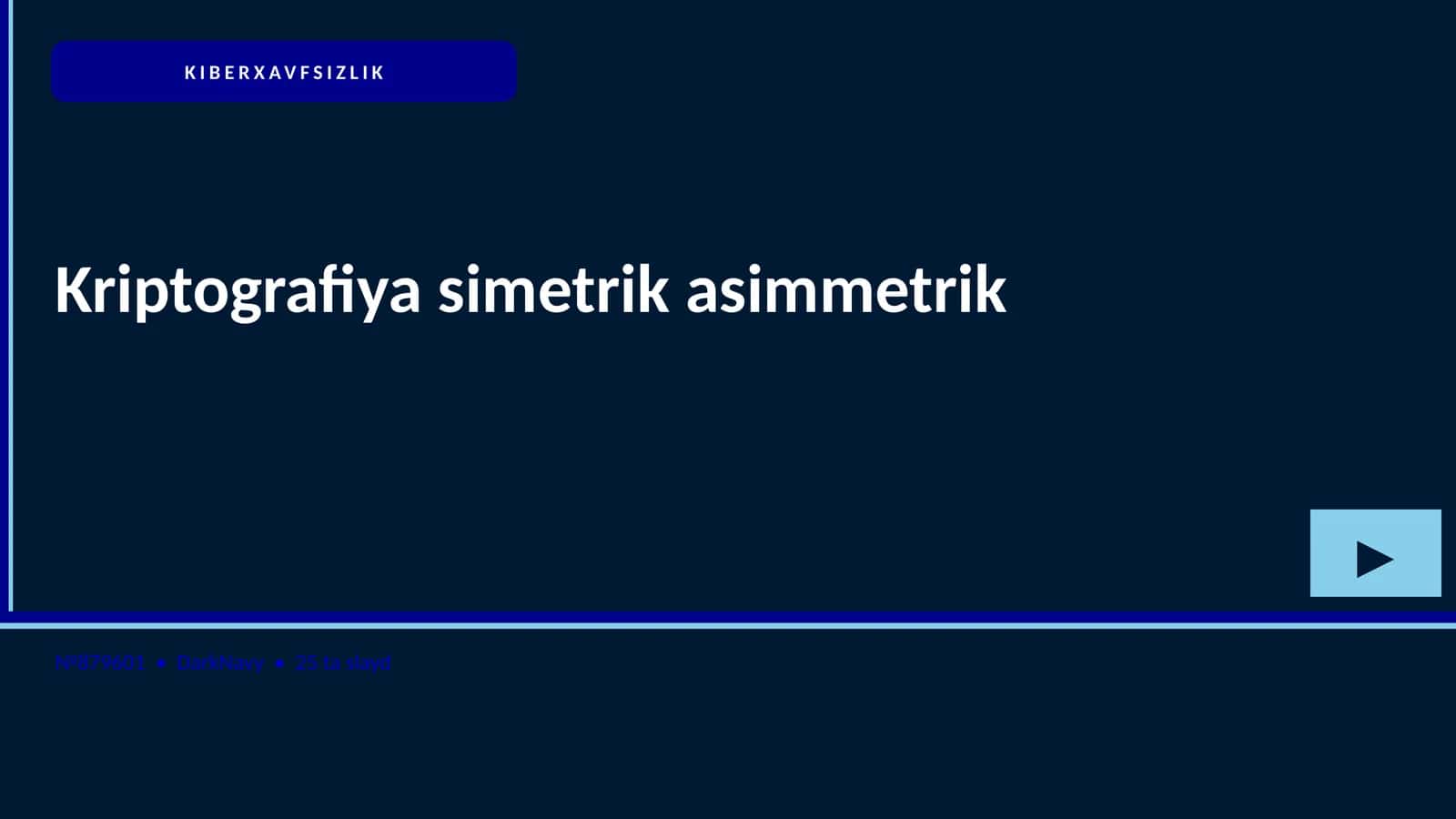 Kriptografiya simetrik asimmetrik 1