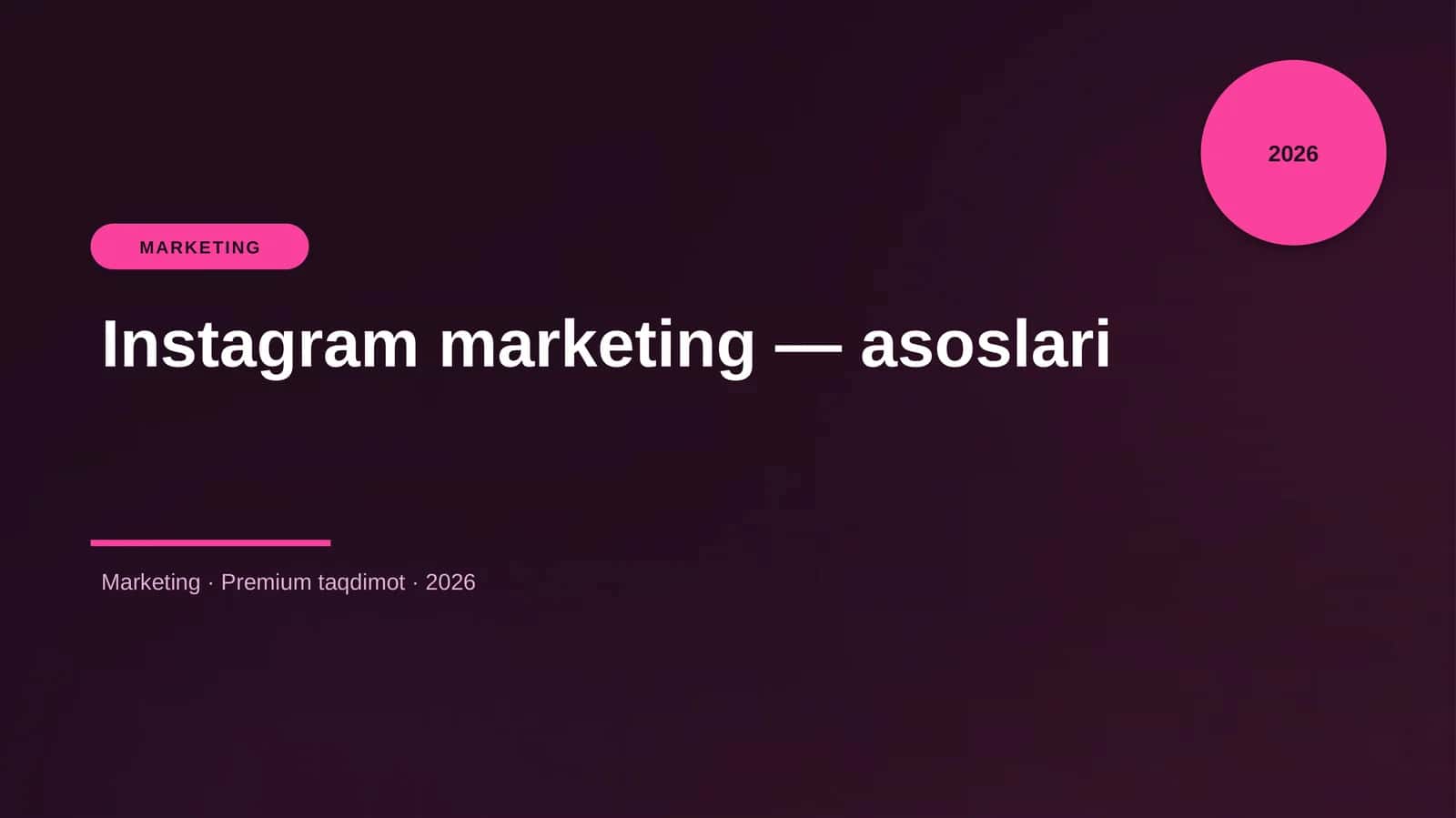 Instagram marketing — asoslari 1