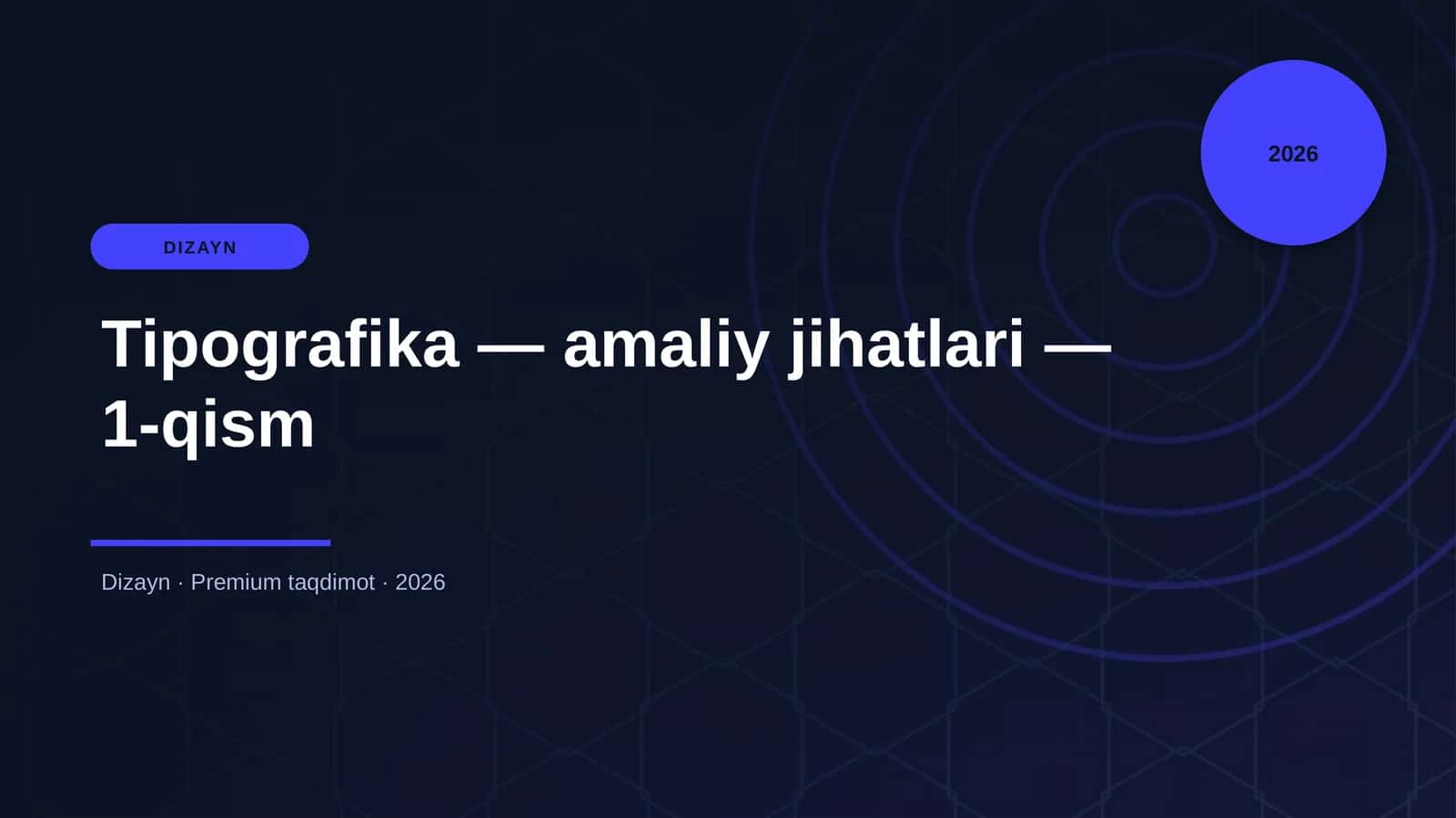 Tipografika — amaliy jihatlari — 1-qism 1