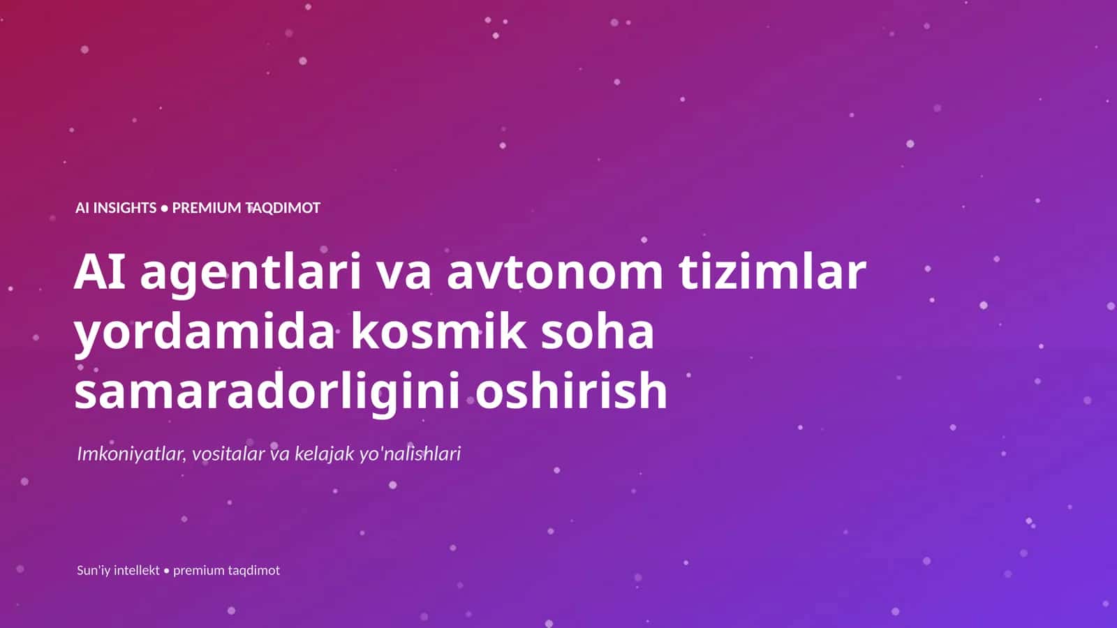 Sun'iy intellekt • premium taqdimot 1