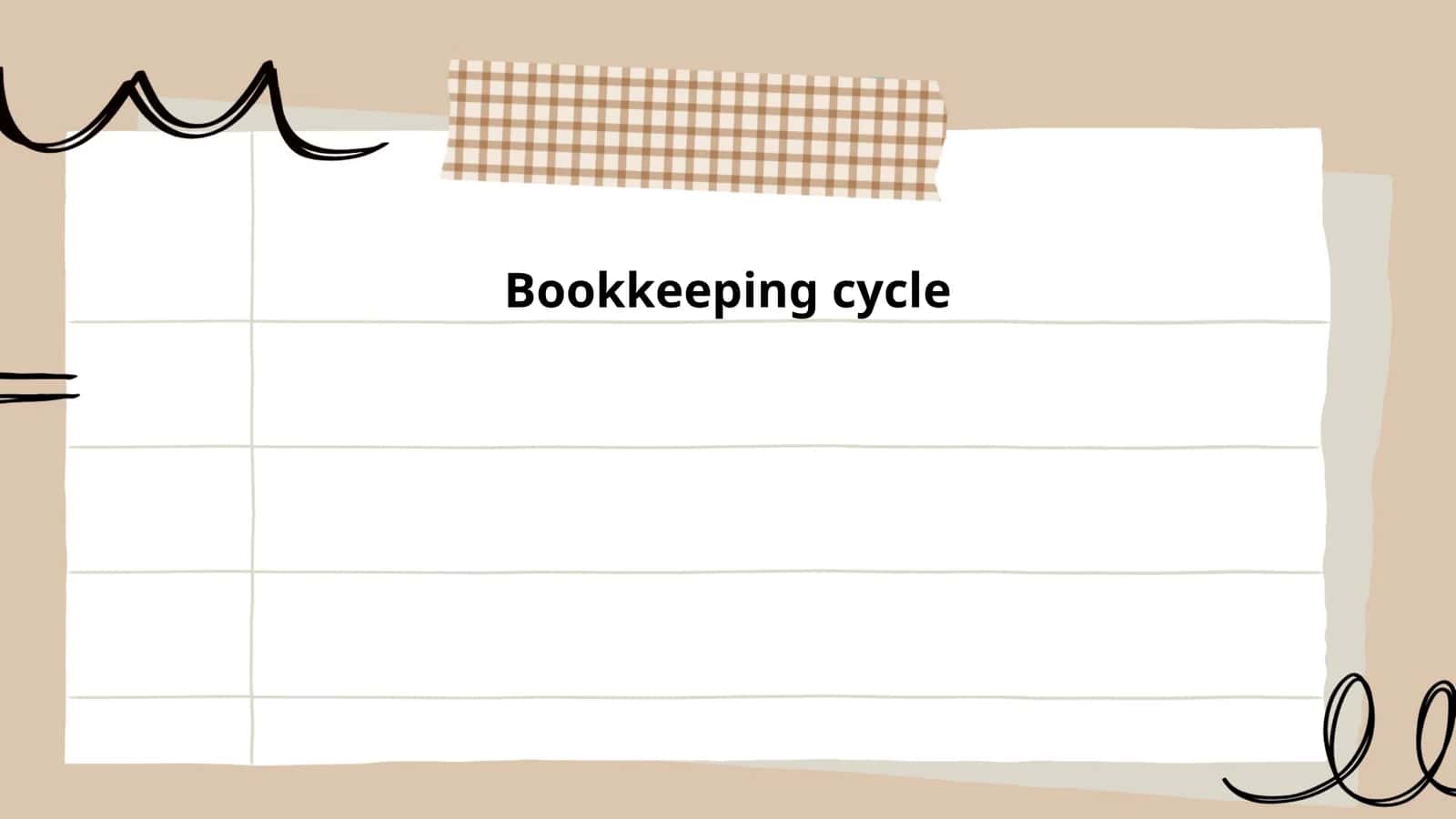 Bookkeeping cycle 1