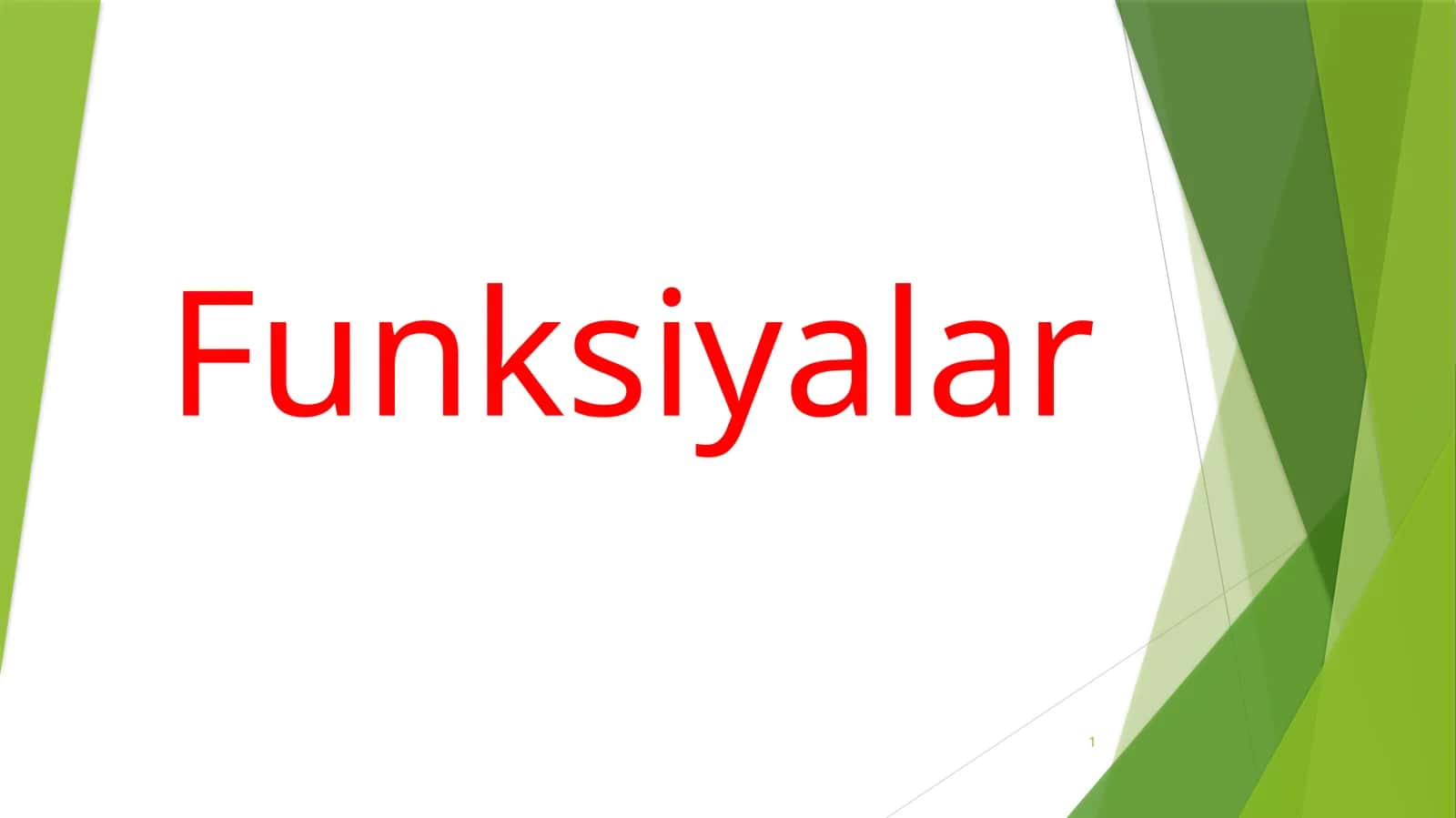 Funksiyalar 1