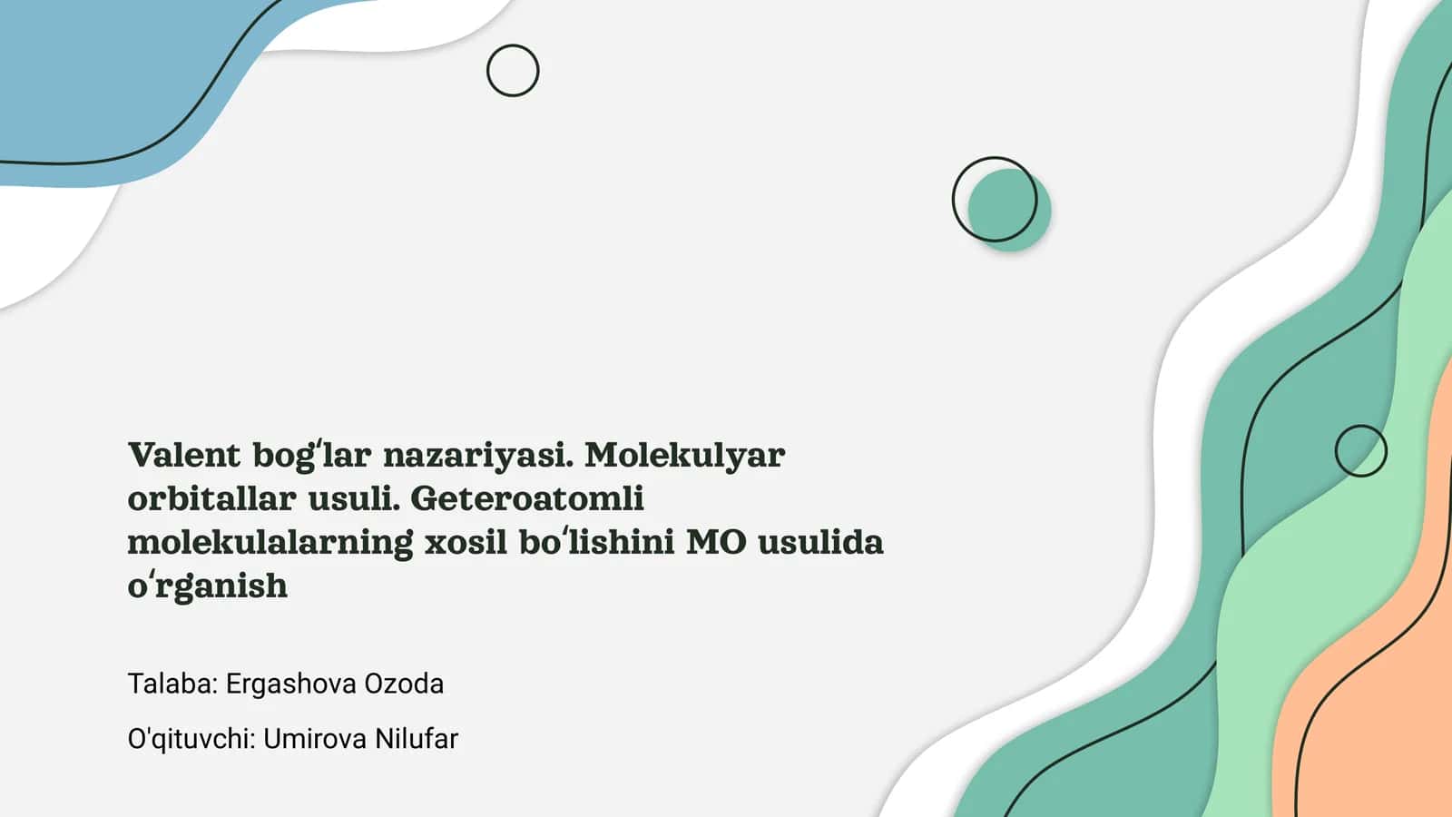 Valent bog‘lar nazariyasi 1