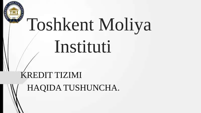 KREDIT TIZIMI 1