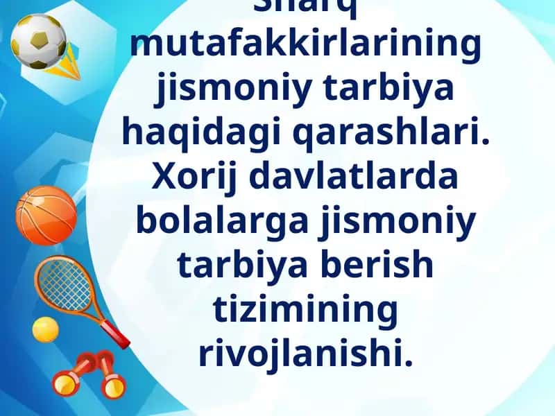 Jismoniy tarbiya haqida qarashlar 1