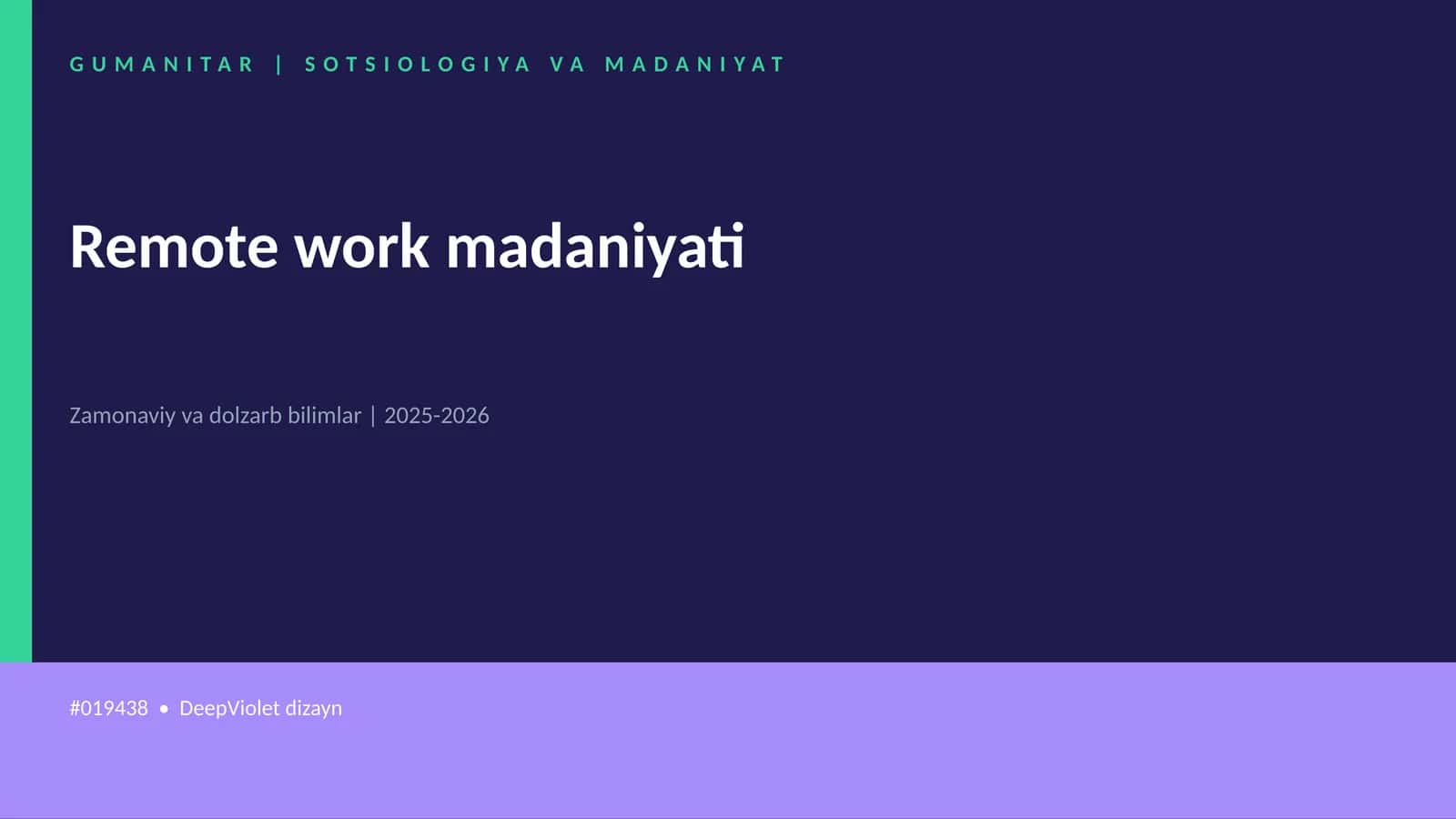 Remote work madaniyati 1