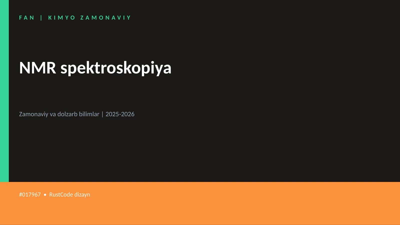 NMR spektroskopiya 1