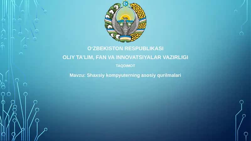 Shaxsiy kompyuterning asosiy qurilmalari 1