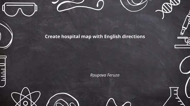 Create hospital map with English directions 1