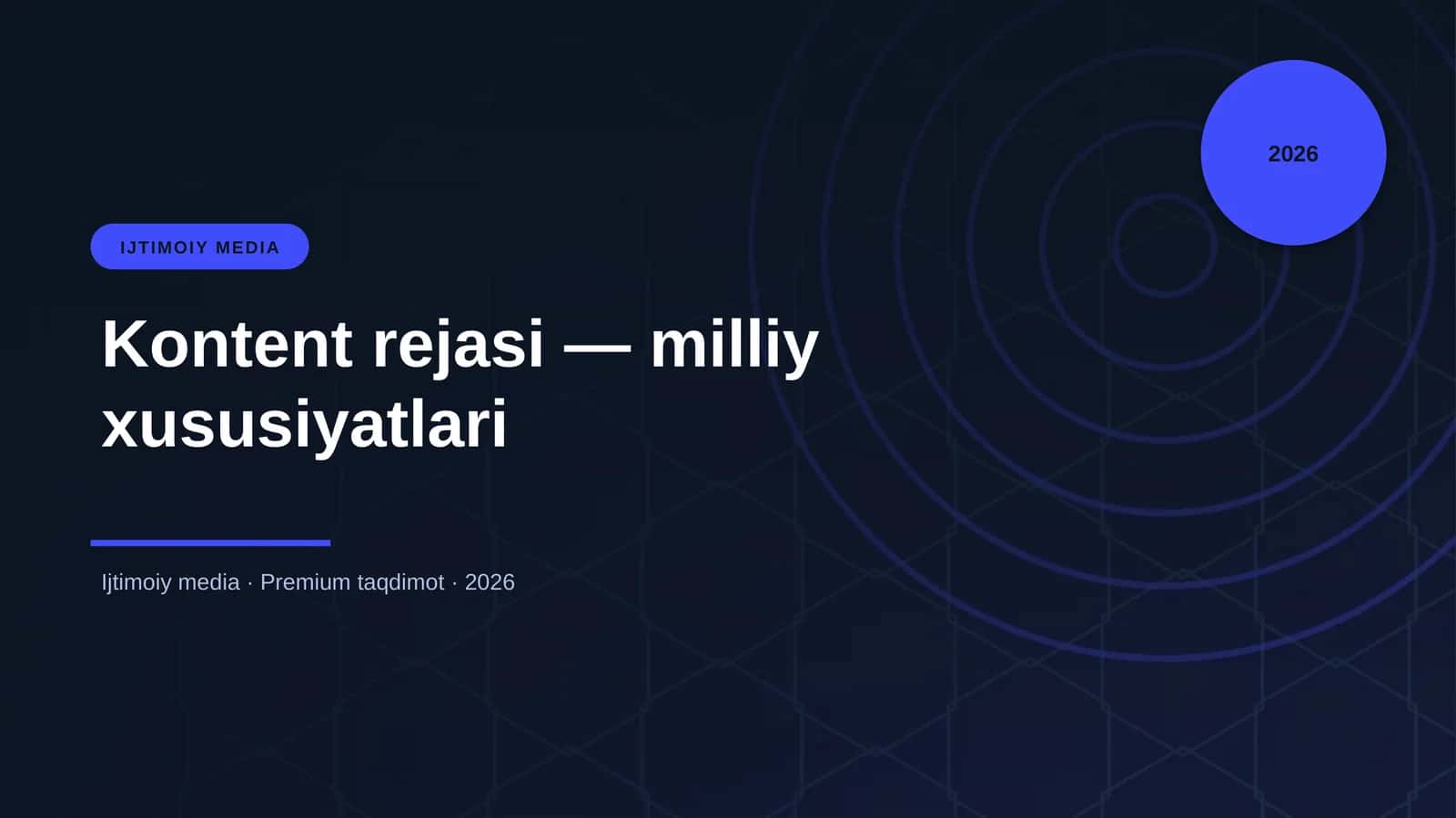 Kontent rejasi — milliy xususiyatlari 1