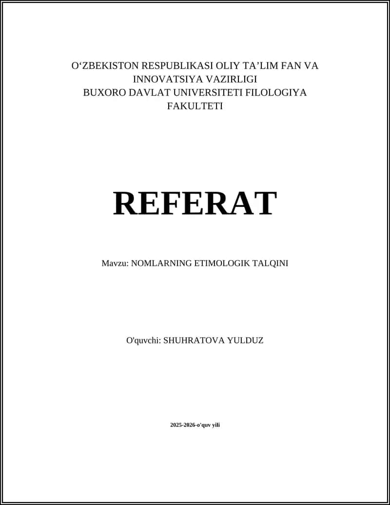 NOMLARNING ETIMOLOGIK TALQINI 1