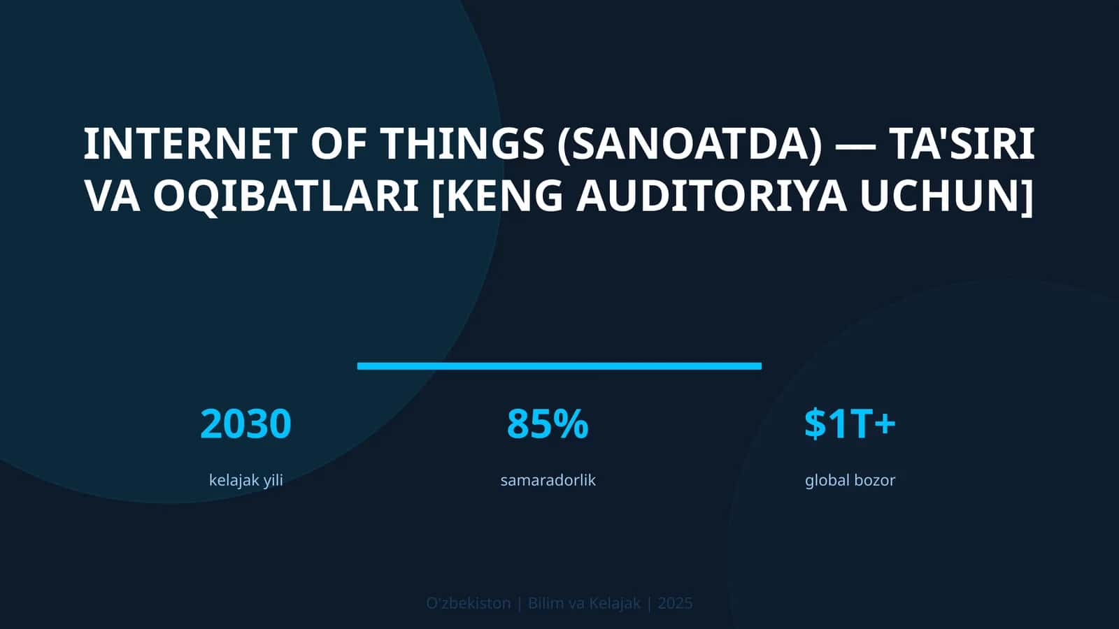 Internet of Things (SANOATDA) — TA'SIRI VA OQIBATLARI [KENG AUDITORIYA UCHUN] 1
