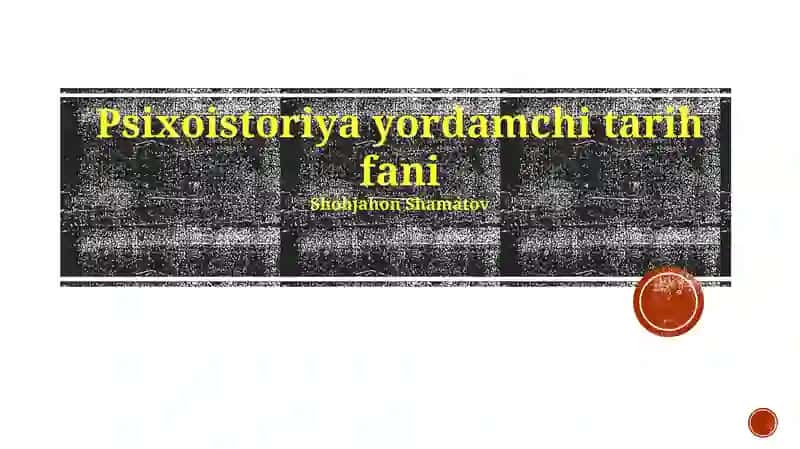 Psixoistoriya yordamchi tarih fani