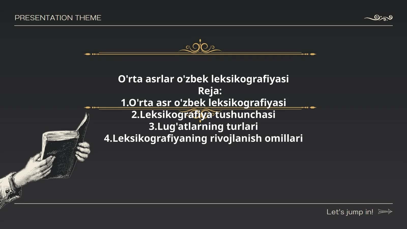 O'rta asrlar o'zbek leksikografiyasi 1