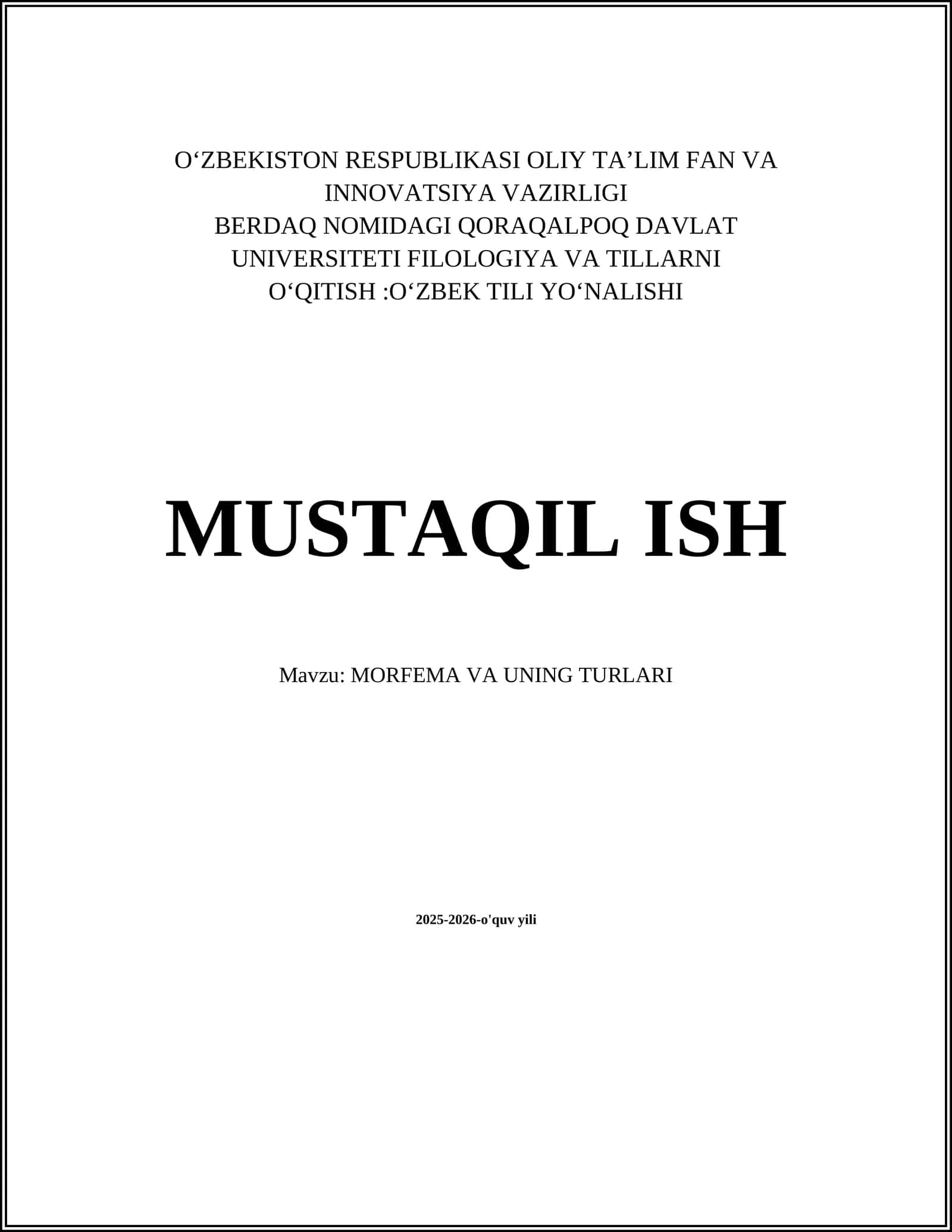 MORFEMA VA UNING TURLARI 1