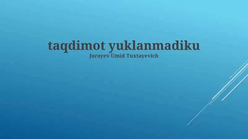 Kompyuterni qayta ishga tushirish 1