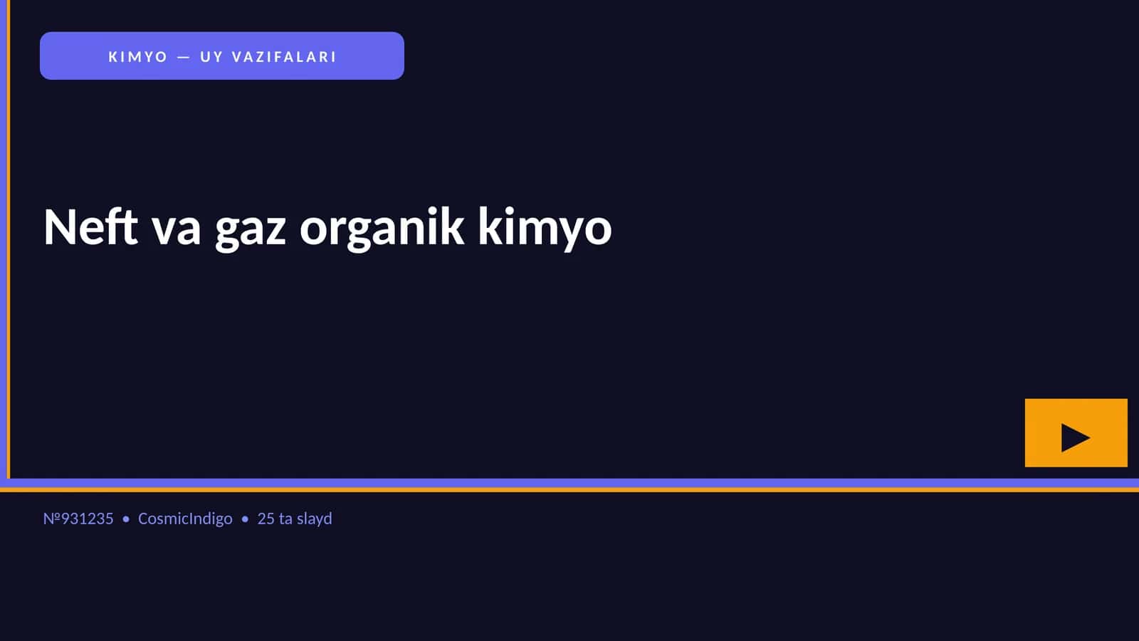 Neft va gaz organik kimyo 1