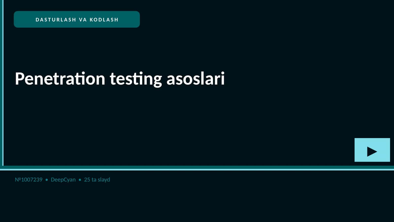 Penetration testing asoslari 1