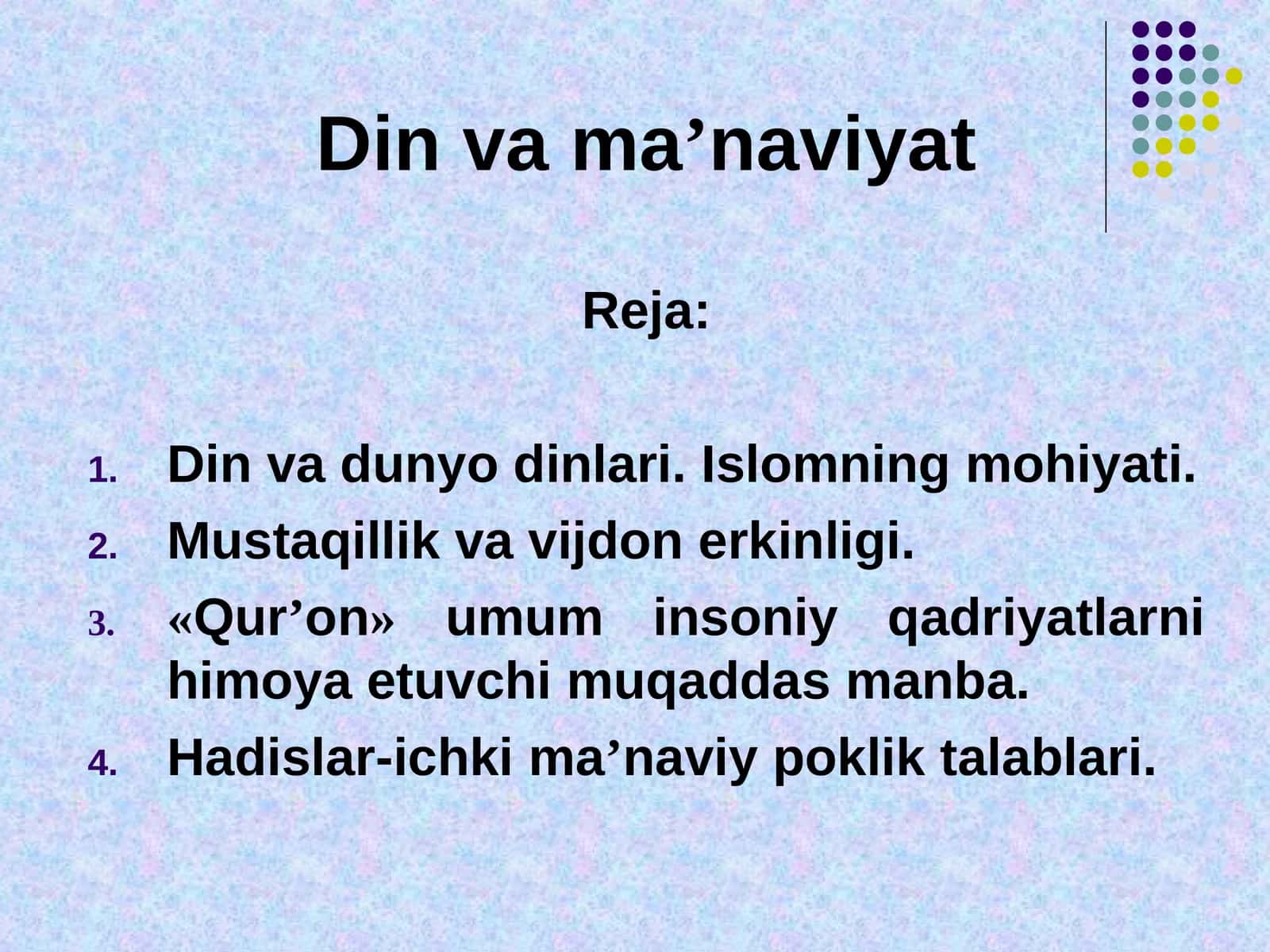 Din va ma’naviyat 1