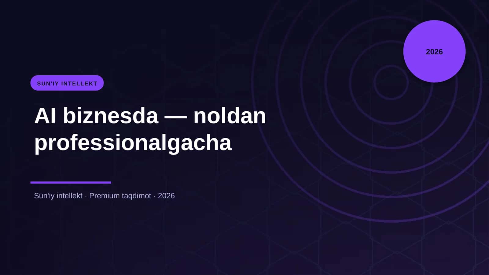 AI biznesda — noldan professionalgacha 1