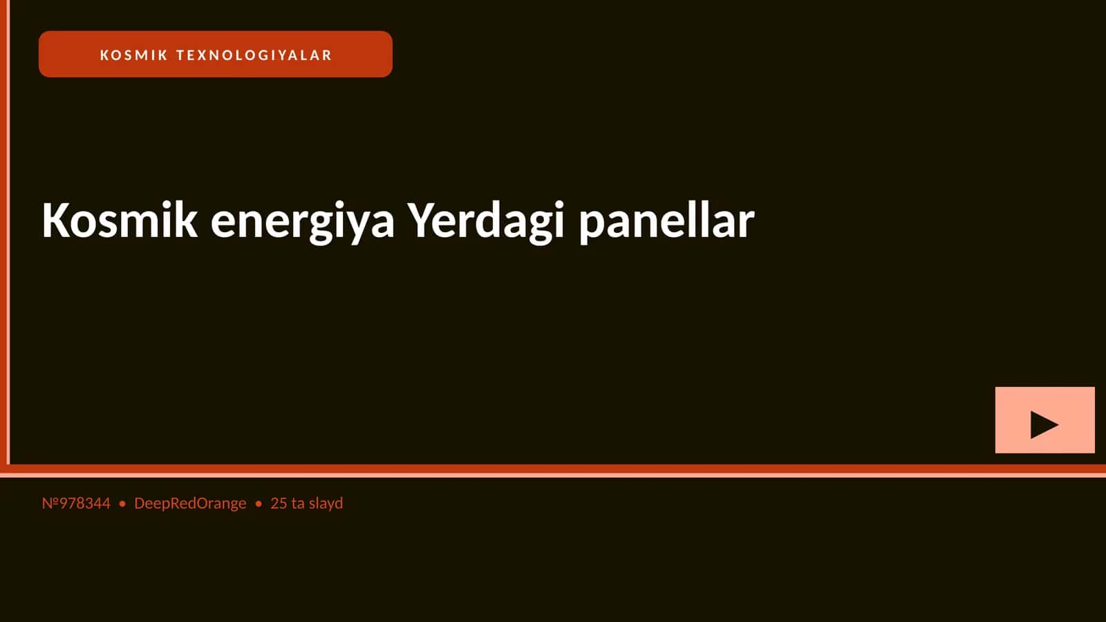 Kosmik energiya Yerdagi panellar 1