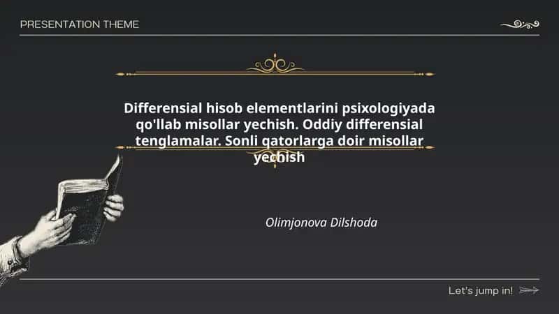Psixologiyada differensial hisob 1