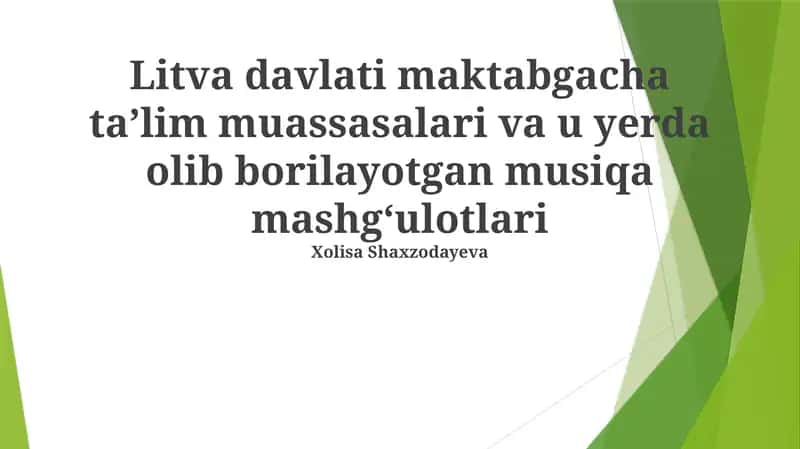 Musiqa ta'limi Litvada 1
