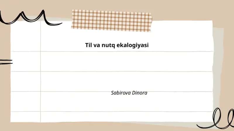 Til va nutq ekologiyasi 1