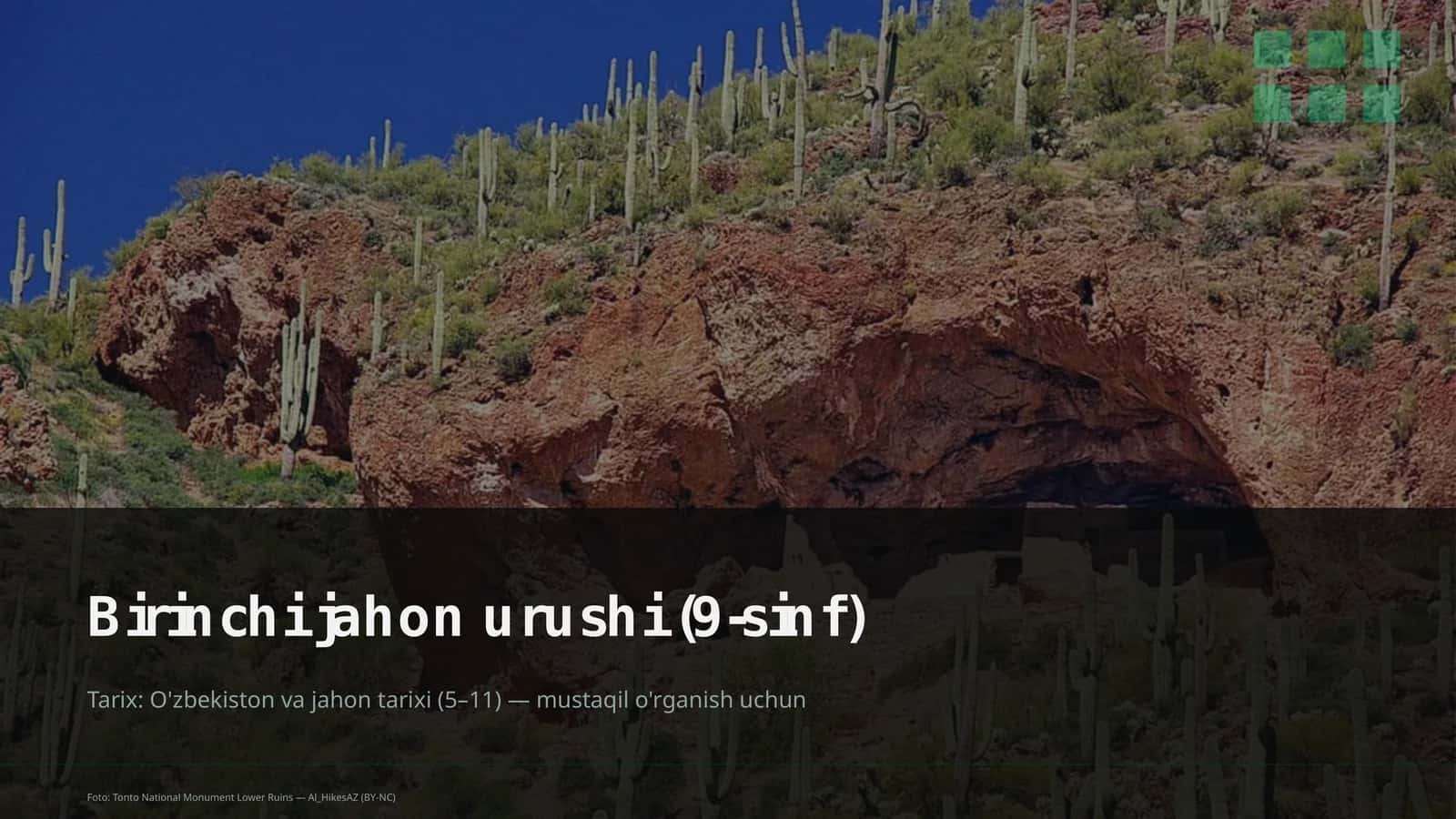 Birinchi jahon urushi (9-sinf) 1