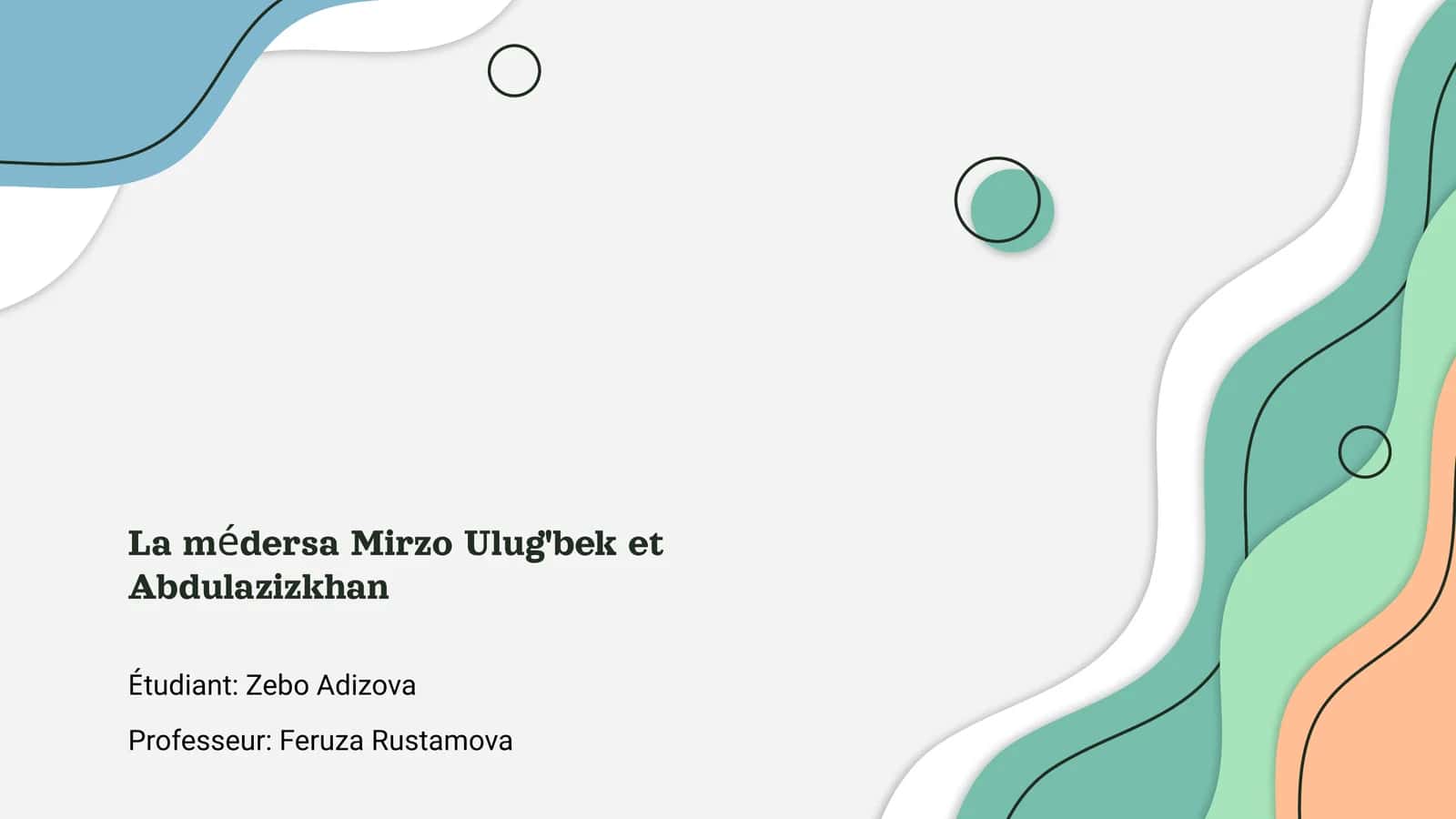 La médersa Mirzo Ulug'bek et Abdulazizkhan 1