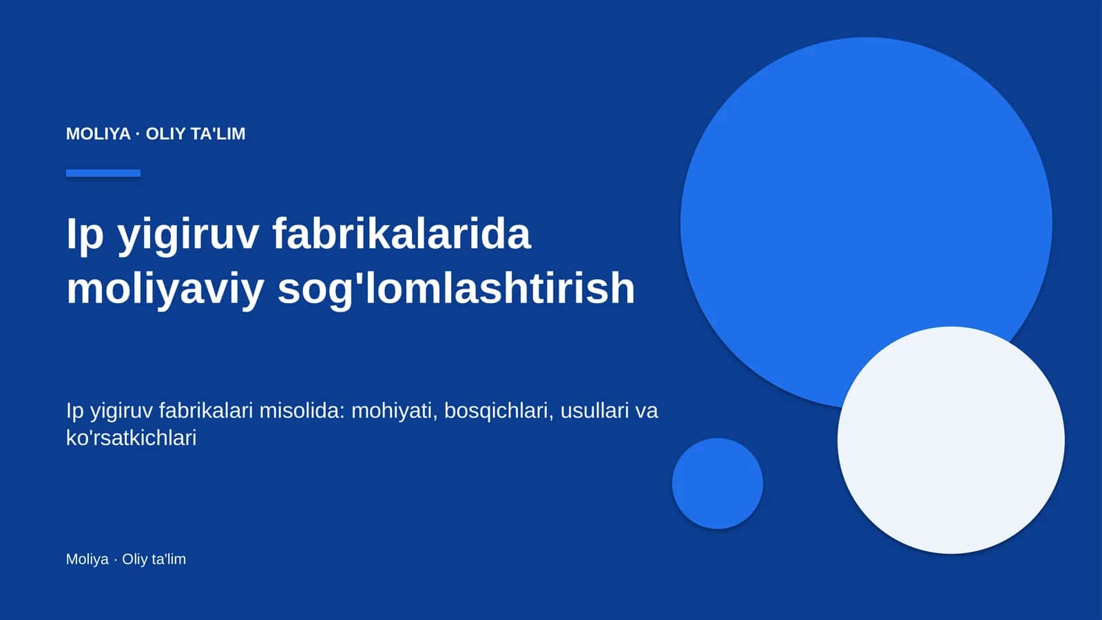 Ip yigiruv fabrikalarida moliyaviy sog'lomlashtirish 1