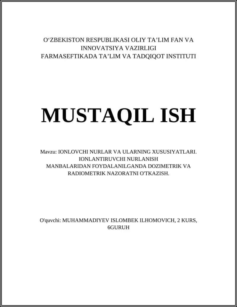 IONLOVCHI NURLAR VA ULARNING XUSUSIYATLARI 1