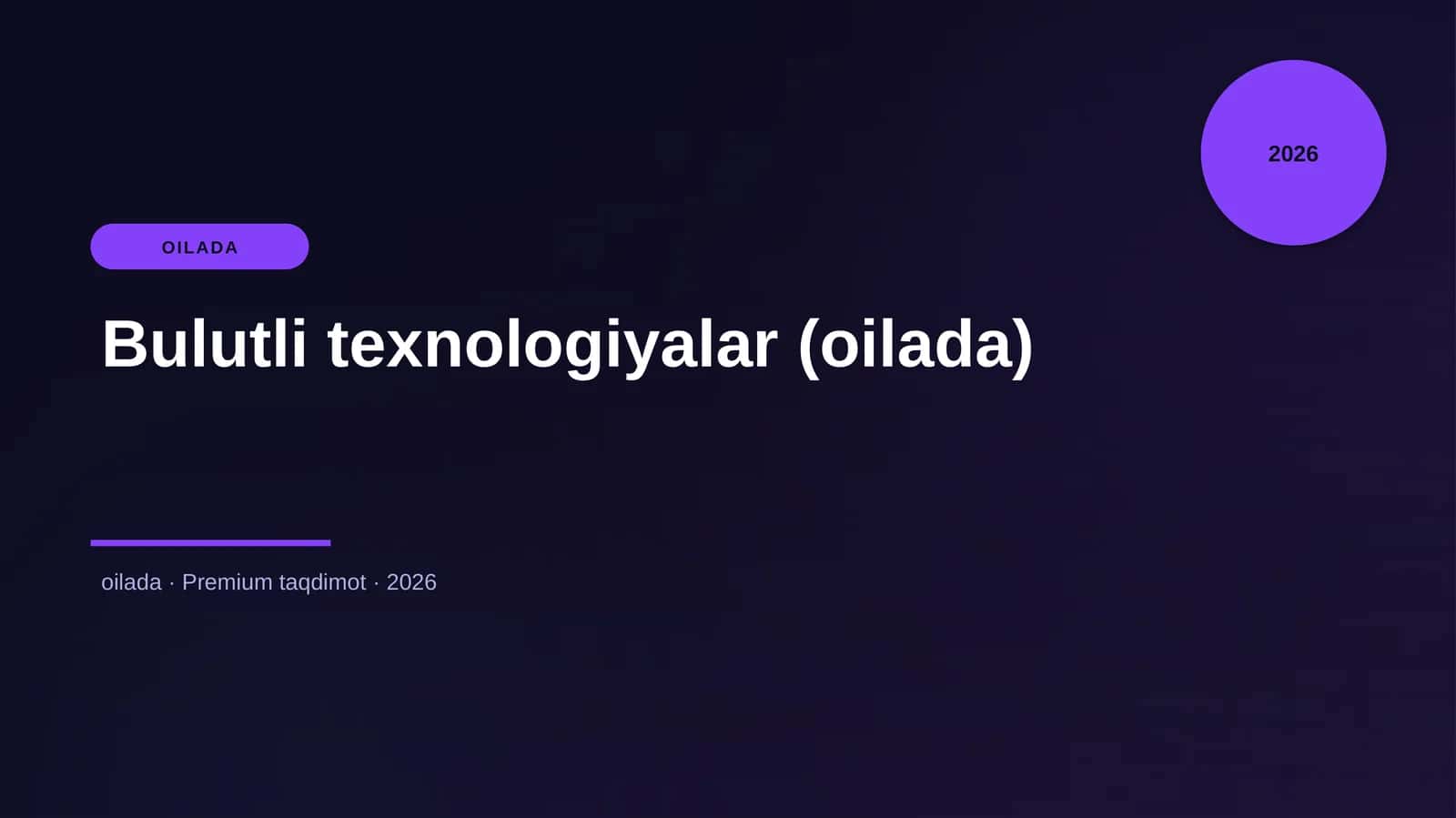 Bulutli texnologiyalar (oilada) 1