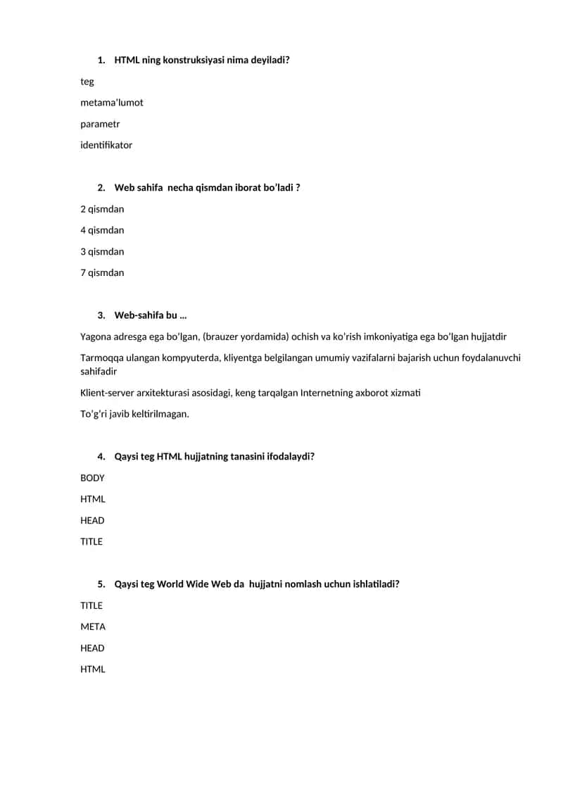 HTML darslik 1