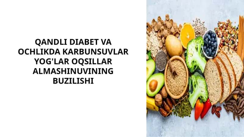 QANDLI DIABET VA OCHLIKDA KARBUNSUVLAR YOG'LAR OQSILLAR ALMASHINUVINING BUZILISHI 1