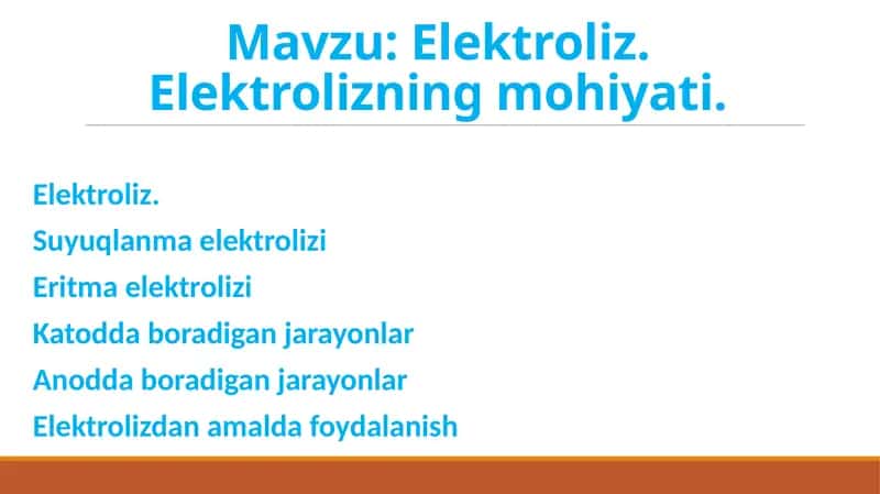 Elektroliz 1