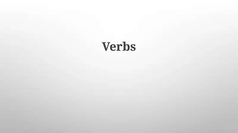 Verbs