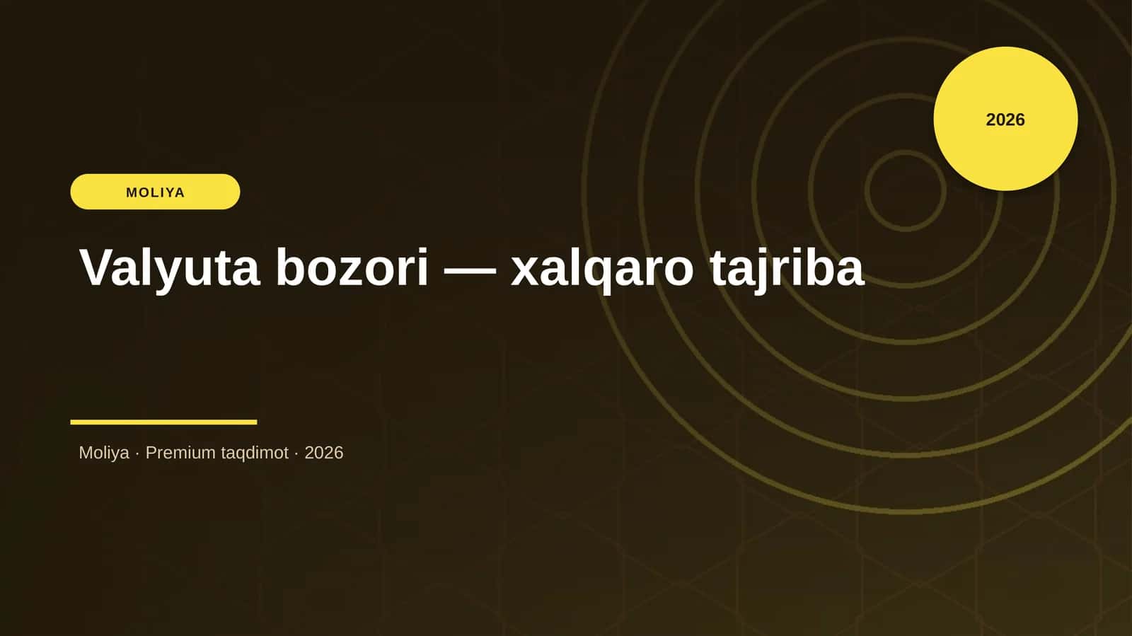 Valyuta bozori — xalqaro tajriba 1