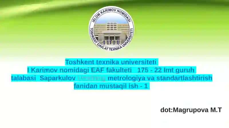 Avtomatik boshqarish sistemalarining barqarorligi va o`tkinch jarayonlar sifati