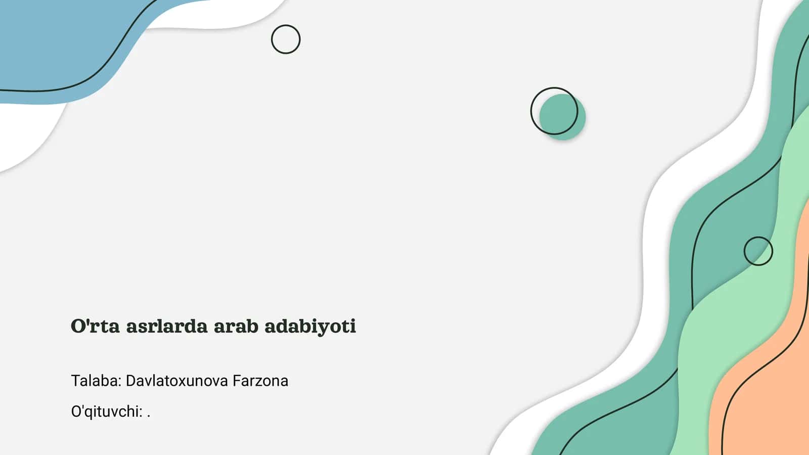 O'rta asrlarda arab adabiyoti 1