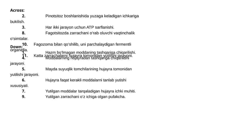 Biologiya Test Savollari 1