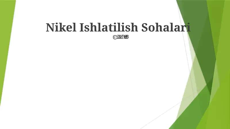 Nikel Ishlatilish Sohalari 1
