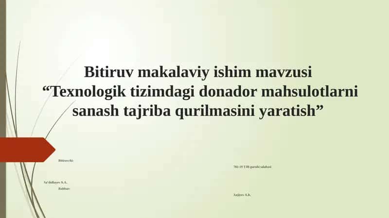Bitiruv makalaviy ish 1