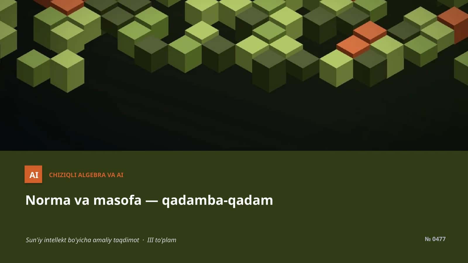 Norma va masofa · qadamba-qadam 1