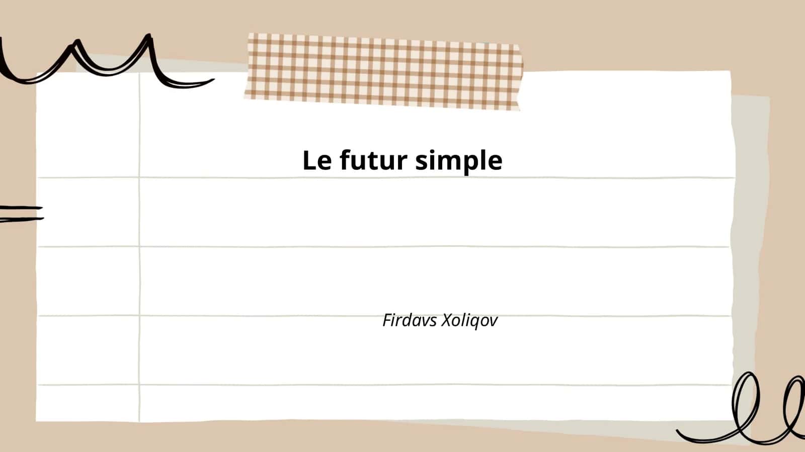 Le futur simple 1