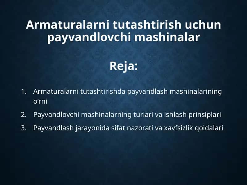 Armaturalarni tutashtirish uchun payvandlovchi mashinalar 1
