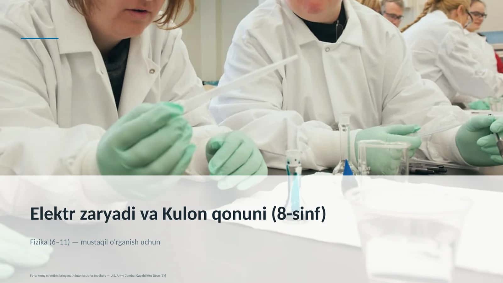 Elektr zaryadi va Kulon qonuni (8-sinf) 1