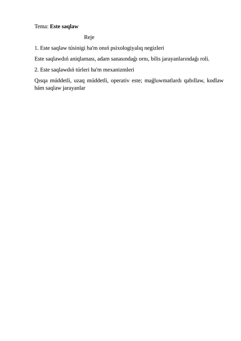 Este saqlaw 1