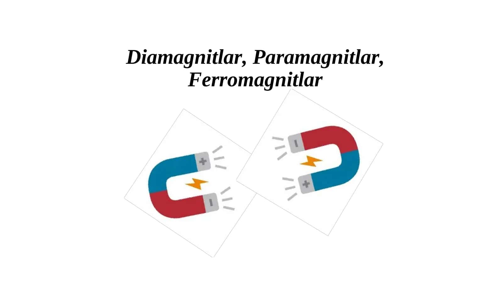 Diamagnitlar, Paramagnitlar, Ferromagnitlar 1